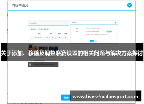 关于添加、移除及调整联赛设置的相关问题与解决方案探讨